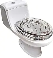 EUSC005-1 Barbed Wire Soft Close Toilet Seat 2 Piece Set, Clear