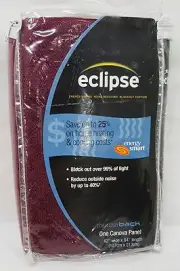 Ellery Eclipse Canova Rod Pock Thermaback Blackout Panel - 42” x 84” - Burgundy