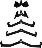 Heavy Duty LAT Pulldown Cable Machine Pronate Supinate Neutral Mag Grip Bar Attachment Accessories for Power Cage Rack Black