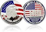 CHURYUML Military Challenge Coins - Proudly Salutes You Veterans - Veterans Thank You Coin Military Appreciation Gifts for Men Women Navy Army Veterans Day Gift Veteran Commemorative Presents