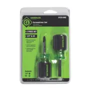 New Greenlee 0153-04C Stubby Screwdriver Set - 2 pieces