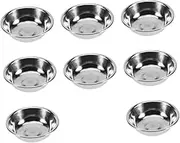 Ciieeo 8pcs Stainless Steel Seasoning Plates Compact Storage Dishes for Home Tableware Easy to Clean Condiment Bowls for Kitchen Use for Family Restaurant Dining