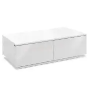 Black High Gloss Coffee Table with Drawers White