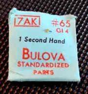 Bulova 7AK Second Hand Gold Index 4 watch repair part #65