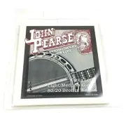 John Pearse Banjo Strings 5 Strings 80/20 Bronze Wound Lt / Med Gauge Extra Long