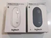 NEW Logitech M350S Pebble 2 Wireless Mouse (White+ Black) 1 YEAR WARRANTY X2 PCS