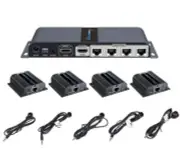LKV714Pro 1x4 HDMI POE Extender Splitter IR 1080P with Loop-out EDID RJ45 Cat6/7