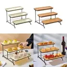 3 Tier Rectangular Serving Platter Stand Set Serving Platters Tray with 3