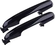2Pcs Black Plastic Rear Left Or Right Exterior Outside Door Handle Compatible for Toyota Rav4 2017 2018 2019 2020 2021