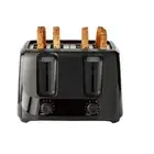 4-Slice Bread Toaster with 6 Shade Settings and Removable Crumb Tray Wide Slots