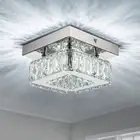 Mini Modern Crystal Chandeliers Flush Mount Ceiling Light Fixture LED Crystal...