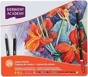 Derwent Academy Colouring Pencils, Set of 24 in Tin Box, Blendable Multicolour Artist’s Pencils, Ideal for Colouring, Drawing & Illustration, Premium Hobbyist Quality