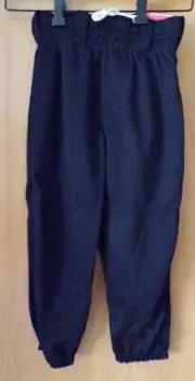Rawlings~BLACK Pull-Up Baseball Pants~Youth XS ~NEW w/tag~elastic bottoms