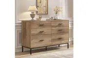 Cosmoliving Bronx Chest of 6 Drawers Dressers Lowboy | Modern Storage Solution