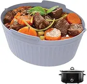 Silicone Slow Cooker Liners Oval, Fits 6 QT Cookers. Thick, Reusable, Leakproof, BPA-Free, Dishwasher Safe. Durable and Convenient, Ideal for Hassle-Free Cooking and Easy Cleanup