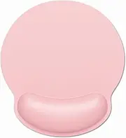 Dapesuom Ergonomic Mouse Pad with Wrist Support, Comfortable Memory Foam Wrist Rest for Easy Typing Pain Relief, Cute Computer Gaming Desktop Mouse Mat with Non-Slip Base for Laptop, Office, Rose Pink