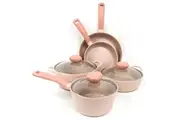 Neoflam Retro Sherbet Induction Set - 5pc Fry pan, Saucepan and Casserole