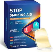 【56 Patches】Smoking Aid Stop Smoking Patch Step 1 2 and 3, Easy and Effective Anti-Smoking Stickers - Best Product to Quit Smoking 21 14 and 7mg (Step 1 2 3)
