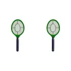 Bug Zapper Racket Electric Fly Swatter Handheld Battery Powered Zapper (Green) A