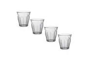 4pc Duralex Picardie 220ml Glass Tumbler Drinking Water Juice Cup Set Clear
