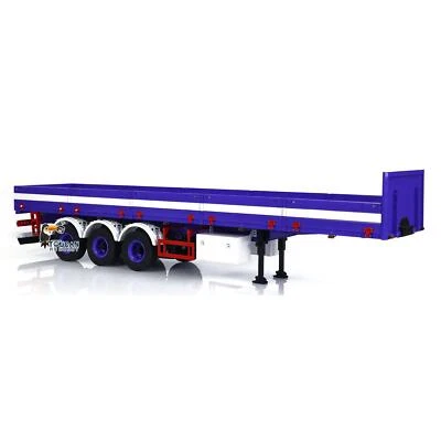 3-Axle 1/14 Painted Semi Trailer for RC Tractor Trucks Cars Dumpers DIY Vehicle