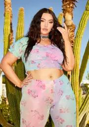 [Sugar Thrillz] Plus Pixie Spritzer Butterfly Top