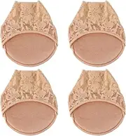 HEALLILY 2 Pairs Toe Topper Socks Sheer Toe Cover Toe Liner Half Socks Non-Slip Toe Half Socks Invisible Insole Half Sole