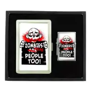 ZOMBIE D2 CIGARETTE CASE / WALLET & LIGHTER GIFT SET