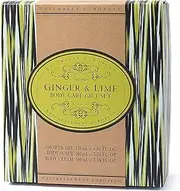 Somerset Toiletry NATURALLY EUROPEAN BODY CARE GIFT SET (SHOWER GEL 120ML BODY SCRUB 100ML & BODY CREAM 100ML) GINGER & LIME