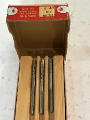 HSS 6-40 Taps 3pc Set Taper Plug And Bottom Machinist Gunsmith Tools Vermont USA