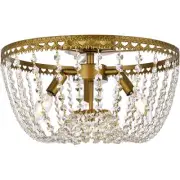 Elegant Lighting 1112F16BR Kylie 3 Light 16 inch Brass Flush Mount Ceiling Light