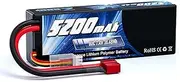2S 7.4V 80C 5200mAh Lipo Battery Hardcase T Plug Compatible with 1/8 1/10 RC Car Truck Tank RC Buggy Truggy RC Airplane Racing Parts