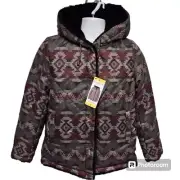 Pendleton Womens Aztec Print Reversible Faux Fur Coat Jacket