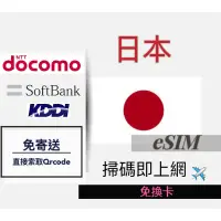 在飛比找蝦皮購物優惠-訊號穩日本Docomo電信 Esim掃Qrcode上網5天7