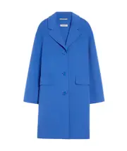 Wool cocoon coat IT40,IT42 blue