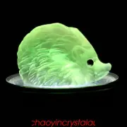 1pc Natural green fluorite fluorite hedgehog skull quartz crystal carved 1.5''