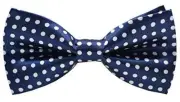 Mens Handmade Stylish Patterned Pre-Tied Bow Ties M126 Navy Blue