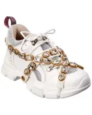 Gucci Flashtrek Leather & Mesh Sneaker Women's