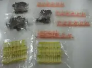 132 piece Lot HO Scale Unpainted People Yellow Signs Poles Utility Telephone