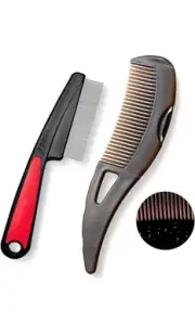 Dandruff Comb Stainless Steel Fine Tooth Comb Scalp Psoriasis Comb Dandruff Remo