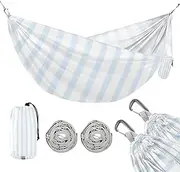 Blue Vertical Stripes 330lb Capacity Outdoor Hammocks with Portabl Carry Bag Hanging Hammock for Outside Camping Essentials Silla colgante para Patio Exterior