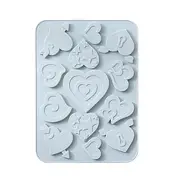 3Pcs Silicone Molds Multi Grid Different Love Bis Cuit Chocolate Epoxy Soft Candy Baking Silicone Mould Kitchen Baking Tool