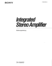 Sony TA-F830ES Amplifier / Receiver Owners Instruction Manual