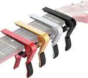 4 Pieces Guitar Capo Aluminum Metal Universal, Acoustic and Classical Electric Guitars, Bass, Banjo, Violin, Mandolin, Ukulele All Types Lightweight String Instrument