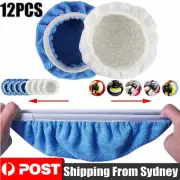 16X Polishing Bonnet Buffer Pad Microfiber Bonnet Car Polisher Pad Cover 5-6inch