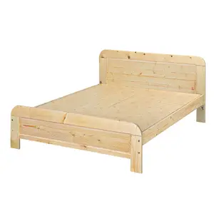 obis 床 床架 雙人床架 5尺白松木涼板床
