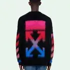 Off White Main Label Diag Brushed Knitwear size Medium Black New With Tags