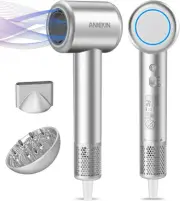 Hair Dryer, High-Speed Ionic Low Noise Blow Dryer with Brushless Motor Silver