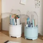 With Lid Cosmetic Brush Holder 360 Degree Rotating Storage Rack Makeup Brush