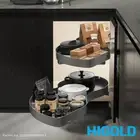 HIGOLD Blind Corner Kitchen Unit - Swing-Out - Shearer PRO Trays - Left Open